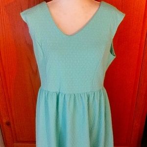 No Boundaries Fit & Flare Green Dress XL